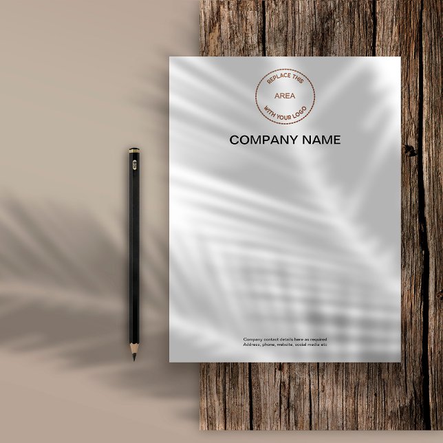 En-tête De Lettre Logo de l'entreprise Nom commercial Coordonnées Bl (Créateur téléchargé)