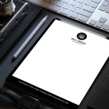 Logo d'entreprise noir et blanc simple