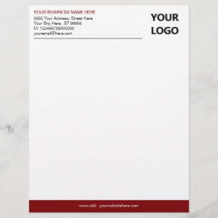 En-tête De Lettre Logo d'entreprise personnalisé simple et personna