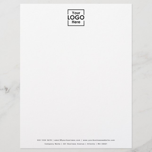 En-tête De Lettre Logo d'entreprise personnalisé simple marque perso (Devant)