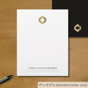 En-tête De Lettre Logo élégant Gold Diamond
