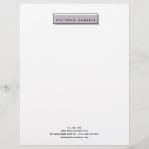 En-tête De Lettre Logo féminin Lavande Professionnel minimal