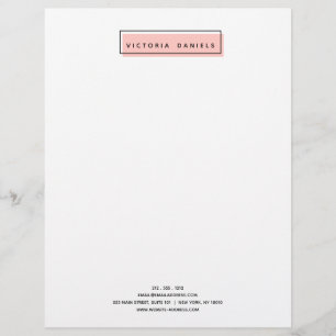 En-tête De Lettre Logo féminin Rose Professionnel minimal