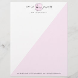 En-tête De Lettre Maquillage indépendant / Coiffeur Logo personnalis