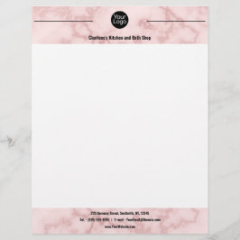 En-tête De Lettre Marbre rose Faux