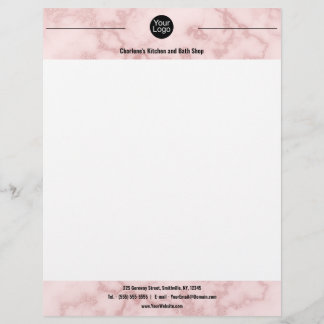En-tête De Lettre Marbre rose Faux