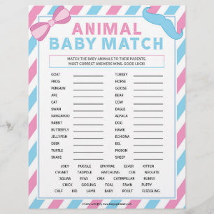 En-tête De Lettre Match bébé animal [Surprise de genre]