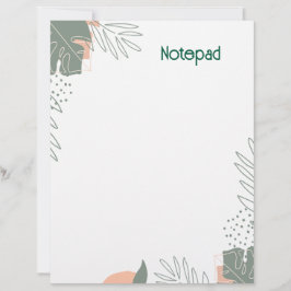 En-tête De Lettre Minimalist plant paper notebook