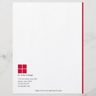 En-tête de lettre minimaliste avec le logo simple