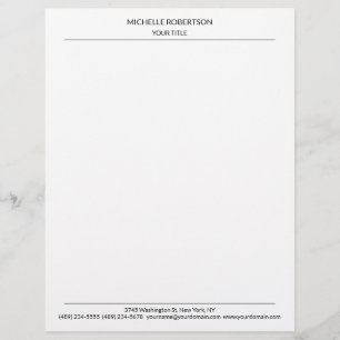 En-tête De Lettre Minimaliste moderne Professionnel Plat Creative