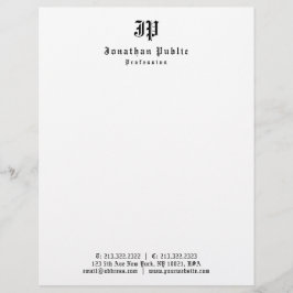 En-tête De Lettre Modèle simple de monogramme anglais des textes de