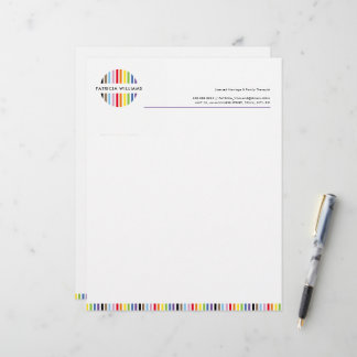 En-tête De Lettre MODERN MINIMAL stripe logo rainbow pride LGBTQ