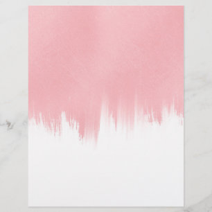 En-tête De Lettre Modern Pink Brush strokes white Design