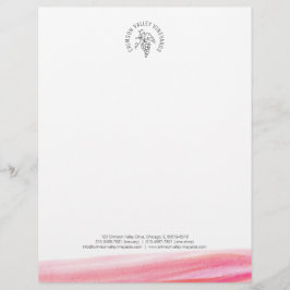 En-tête de lettre moderne d'aquarelle