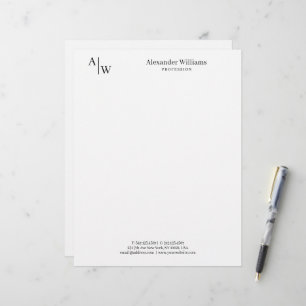 En-tête De Lettre Moderne Professionnel 2 Monogramme minimaliste Noi