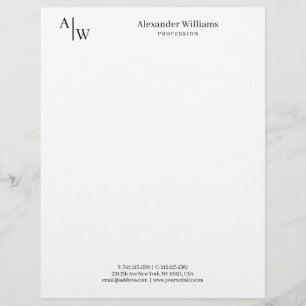 En-tête De Lettre Moderne Professionnel 2 Monogramme minimaliste Noi