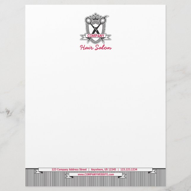 En-tête de lettre moderne professionnel d'affaires (Devant)