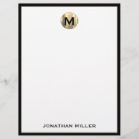 En-tête de lettre Monogram de luxe personnalisé av