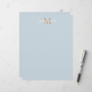 En-tête De Lettre Monogramme de nom personnalisé