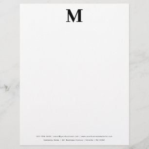 En-tête De Lettre Monogramme initial classique professionnel