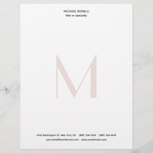 En-tête De Lettre Monogramme minimaliste moderne simple professionne