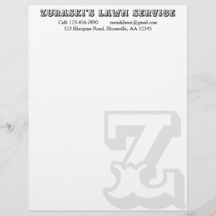 En-tête De Lettre Monogramme professionnel rustique