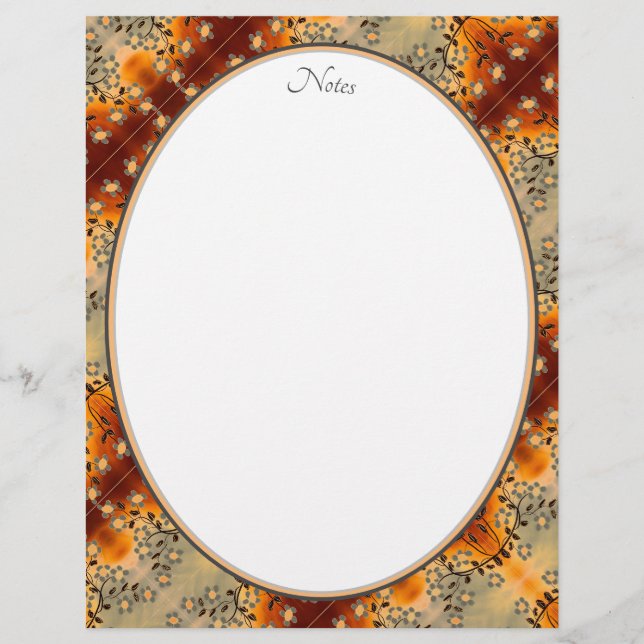 En-tête De Lettre Motif floral gris (Devant)