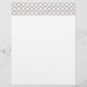 En-tête De Lettre Motif géométrique beige islamique