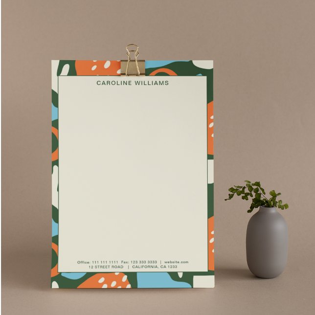 En-tête De Lettre Motif moderne propre Monogramme Abstrait (Créateur téléchargé)