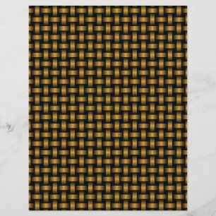 En-tête De Lettre Motif tissé orange et noir