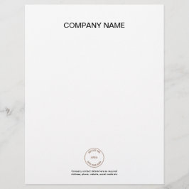 En-tête De Lettre Nom de l'entreprise Logo de l'entreprise Coordonné