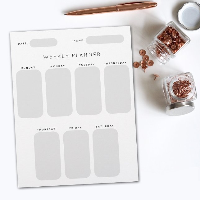 En-tête De Lettre Organisation du bureau de planification hebdomadai (Créateur téléchargé)