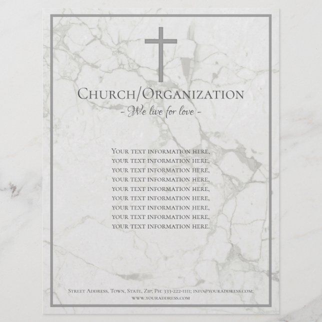En-tête De Lettre Organisation religieuse en marbre en pierre (Devant)