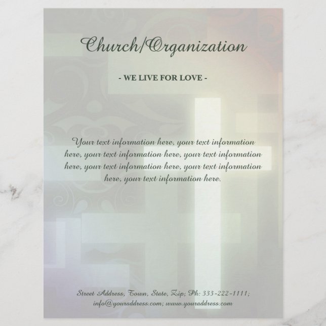 En-tête De Lettre Organisation religieuse en-tête croix (Devant)