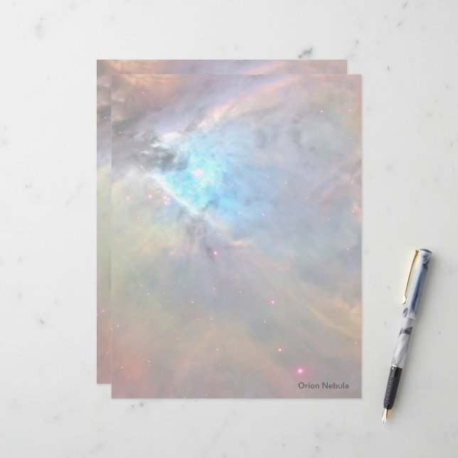 En-tête De Lettre Orion Nebula Space Galaxy (Devant/Arrière en situation)