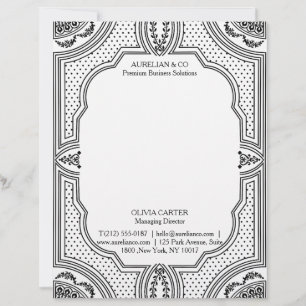 En-tête De Lettre Papeterie d'affaires Art Déco élégante