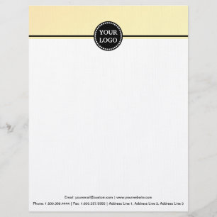 En-tête De Lettre Papeterie moderne noire et or avec monogramme pers
