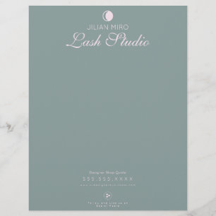 En-tête De Lettre Papeterie Salon de Beauté Moderne Studio de Cils