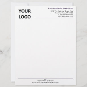 En-tête De Lettre Papier à Lettre d'Entreprise Personnalisé avec Exe
