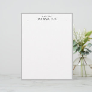 En-tête De Lettre Papier à Lettre Personnalisé Élégant pour Messages