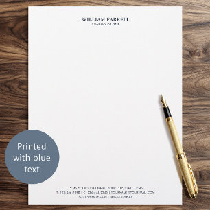 En-tête De Lettre Papier à Lettre Professionnel Exécutif Bleu Nuit