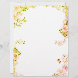 En-tête De Lettre Papier à lettres fleur rose