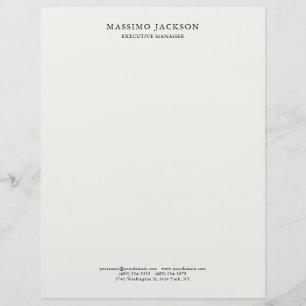 En-tête De Lettre Pastel Élégant Classique Simple Professionnel