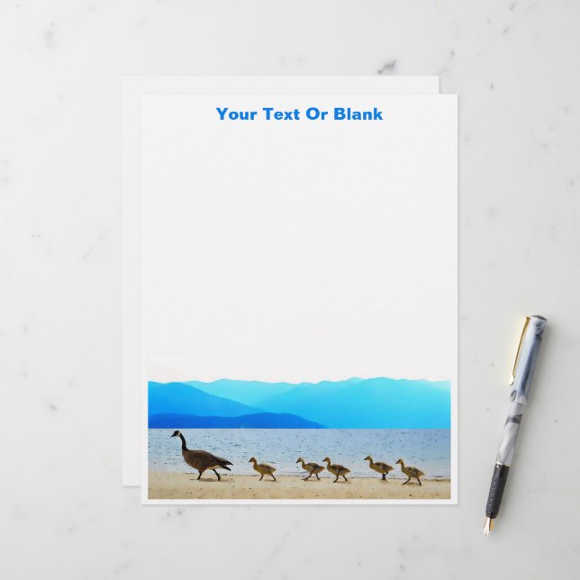 En-tête De Lettre Patrouille côtière - Oies du Canada (Devant/Arrière en situation)