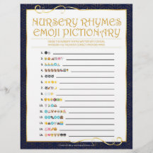 Pépinière Rhymes Emoji Pictionary [Bleu doré]