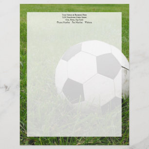 En-tête De Lettre Personnalisée Bal de football en herbe