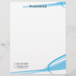 En-tête De Lettre Personnalisée bleu