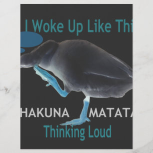 En-tête De Lettre Personnalisée Canard avec moi se réveille comme ça & Hakuna Mata