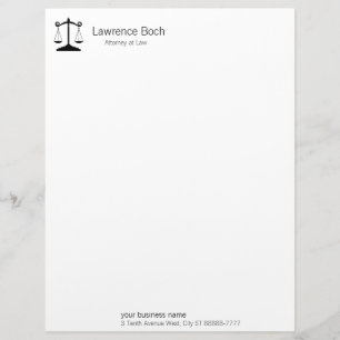 En-tête De Lettre Personnalisée Échelles de justice (droit)