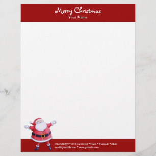 En-tête De Lettre Personnalisée En-tête rouge Noël du Père Noël